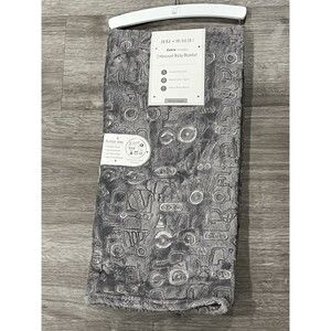 Just Imagine Embossed Baby Blanket Construction Trucks Cars Vehicles Gra…